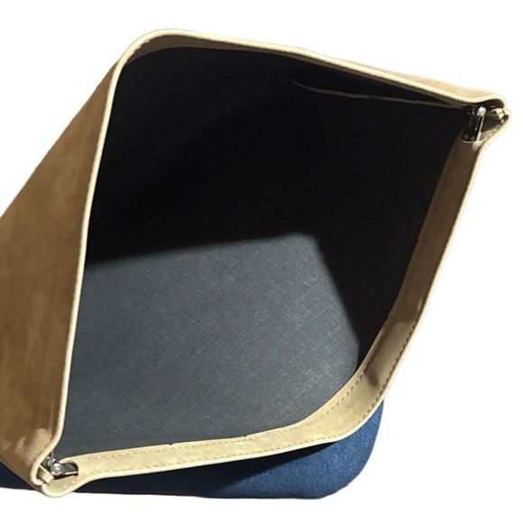 Tan Suede Clutch Bag - Picture 3 of 3